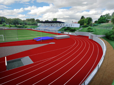 Rekonstrukce atletického stadionu Slavkov u Brna #3