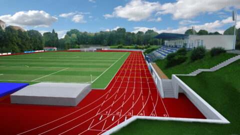 Rekonstrukce atletického stadionu Slavkov u Brna #1
